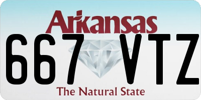 AR license plate 667VTZ