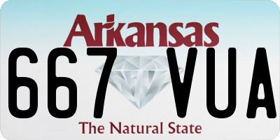 AR license plate 667VUA
