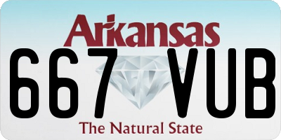 AR license plate 667VUB