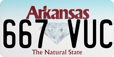 AR license plate 667VUC