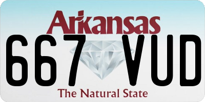 AR license plate 667VUD