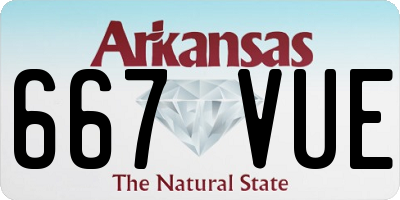 AR license plate 667VUE