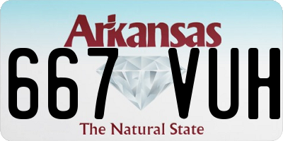 AR license plate 667VUH