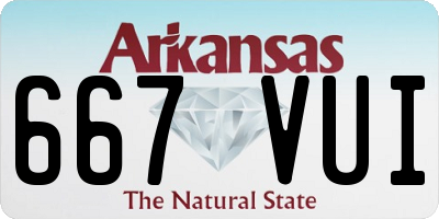 AR license plate 667VUI