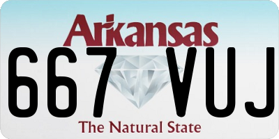 AR license plate 667VUJ