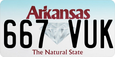 AR license plate 667VUK