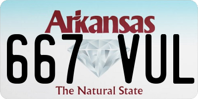 AR license plate 667VUL