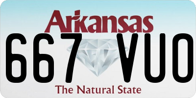 AR license plate 667VUO