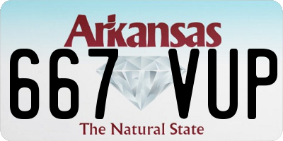 AR license plate 667VUP