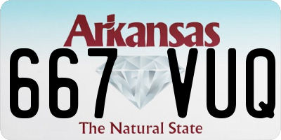 AR license plate 667VUQ