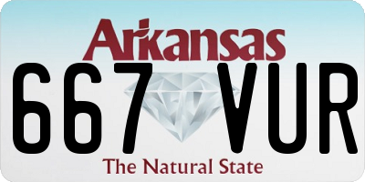 AR license plate 667VUR