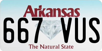 AR license plate 667VUS