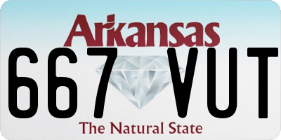 AR license plate 667VUT