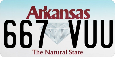 AR license plate 667VUU