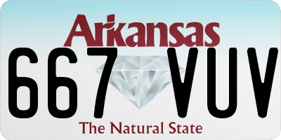 AR license plate 667VUV