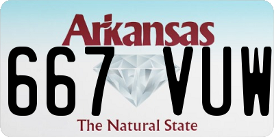 AR license plate 667VUW