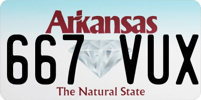 AR license plate 667VUX