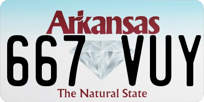 AR license plate 667VUY