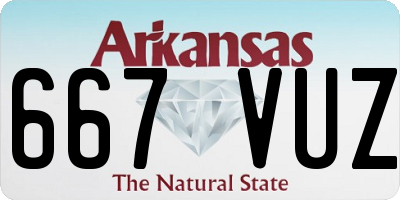AR license plate 667VUZ