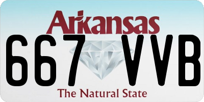AR license plate 667VVB