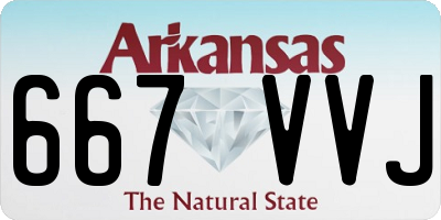 AR license plate 667VVJ