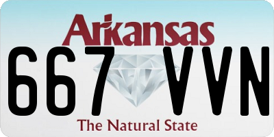 AR license plate 667VVN
