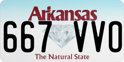 AR license plate 667VVO