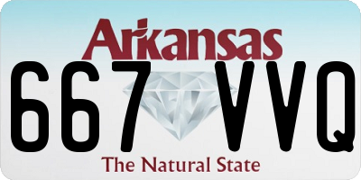 AR license plate 667VVQ
