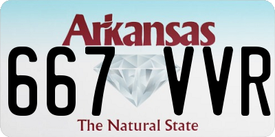 AR license plate 667VVR