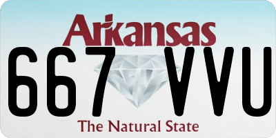 AR license plate 667VVU