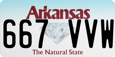 AR license plate 667VVW