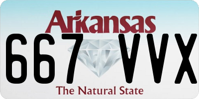 AR license plate 667VVX