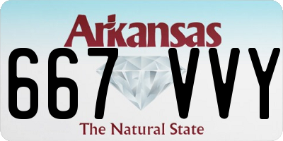 AR license plate 667VVY