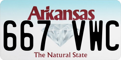 AR license plate 667VWC