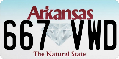 AR license plate 667VWD