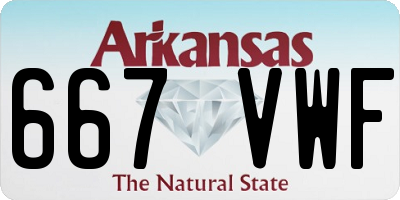 AR license plate 667VWF