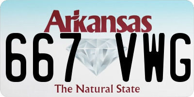 AR license plate 667VWG