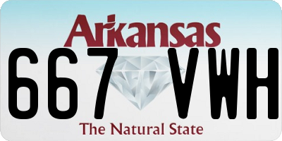 AR license plate 667VWH