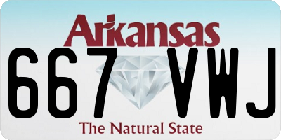 AR license plate 667VWJ