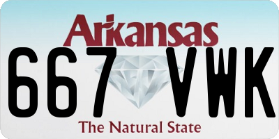AR license plate 667VWK
