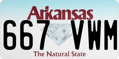 AR license plate 667VWM