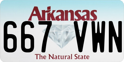 AR license plate 667VWN