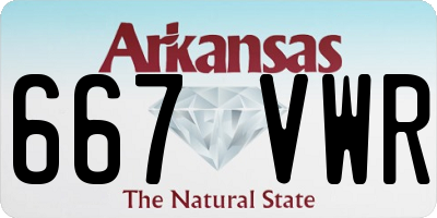 AR license plate 667VWR