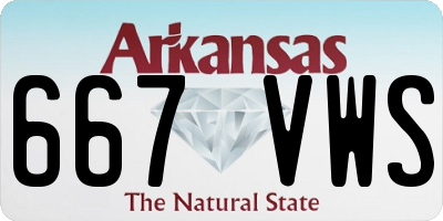 AR license plate 667VWS