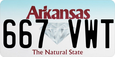 AR license plate 667VWT