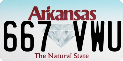 AR license plate 667VWU