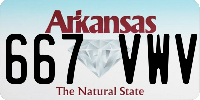 AR license plate 667VWV