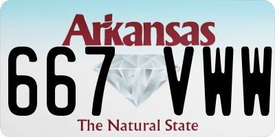AR license plate 667VWW