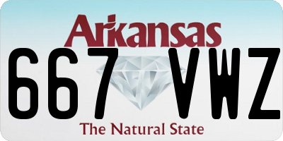 AR license plate 667VWZ