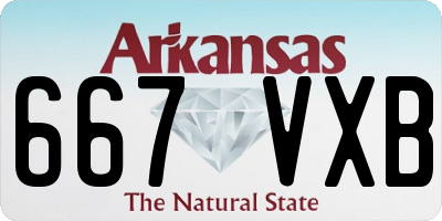 AR license plate 667VXB